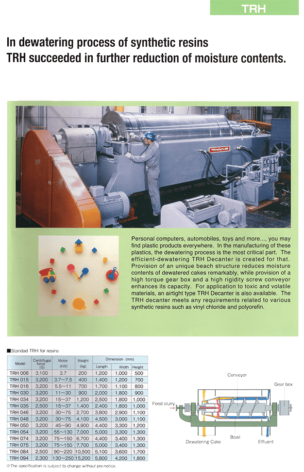 石化樹脂用離心機